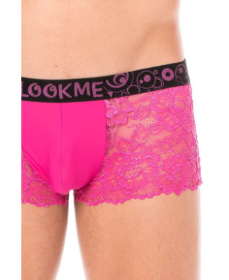Boxer magenta en dentelle délicate 